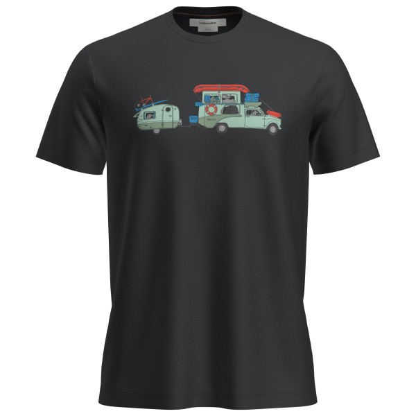 Merinoshirt Icebreaker Merino 150 Tech Lite S/S Tee Transportage Herren (Gr L |schwarz)