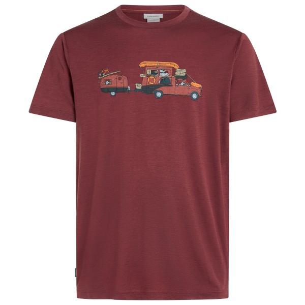 Icebreaker - Merino 150 Tech Lite S/S Tee Transportage - Merinoshirt Gr M rot
