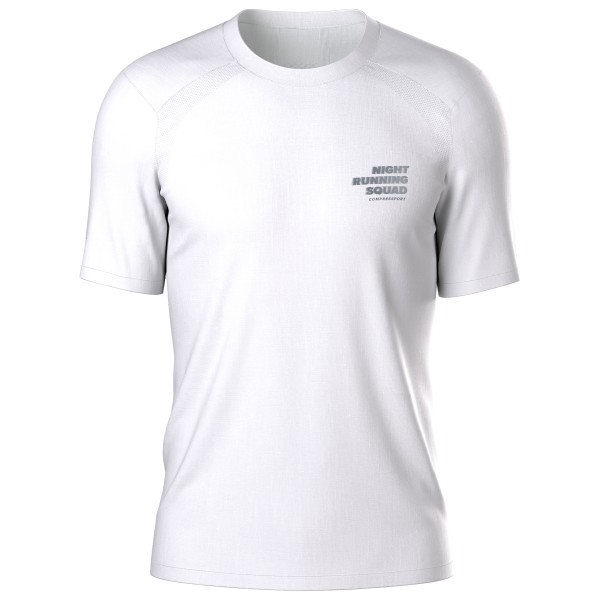 Compressport Performance Tshirt Night Running Squad Hardloopshirt Wit