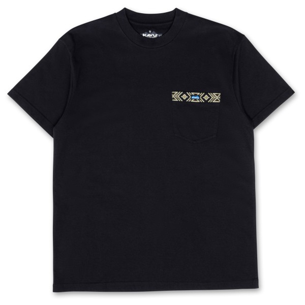 KAVU Pacific Pocket T T-shirt Zwart