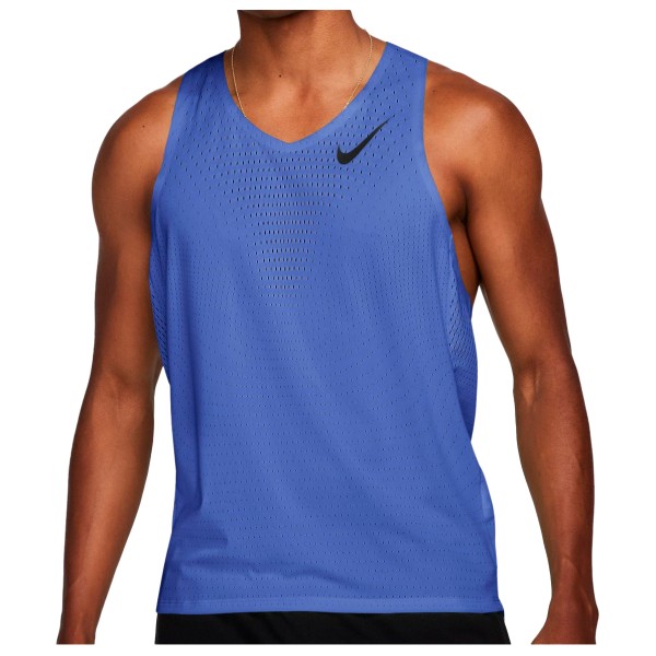 Nike - Dri-Fit ADV Aeroswift Singlet - Laufshirt Gr L blau
