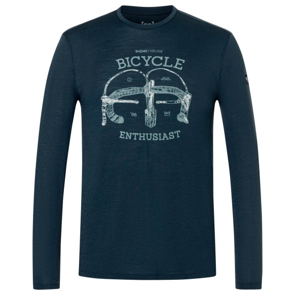 super.natural Bike Enthusiast L/S Merinolongsleeve Blauw