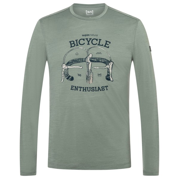 super.natural Bike Enthusiast L/S Merinolongsleeve Groen