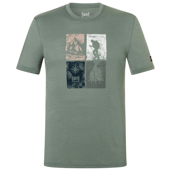 super.natural Go Hiking Tee Merinoshirt olijfgroen