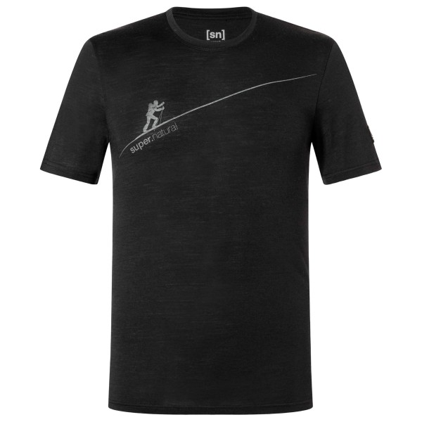 super.natural Haute Route Tee Merinoshirt Zwart