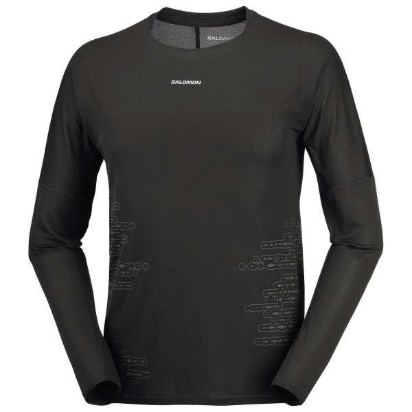 Salomon Sense Aero Long Sleeve Tee GFX Hardloopshirt Zwart