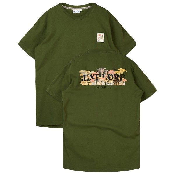 LAKOR Mushroom Forest T-Shirt T-shirt Olijfgroen