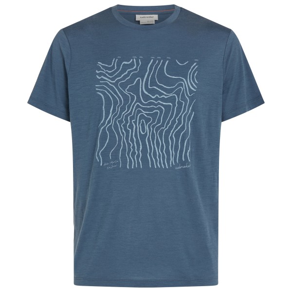 Icebreaker - Merino 150 Tech Lite S/S Tee Great Heights - Merinoshirt Gr XXL blau