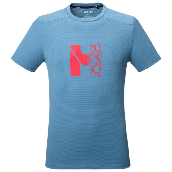 T-Shirt Millet Kamet Map T-Shirt S/S Herren (Gr L |blau)