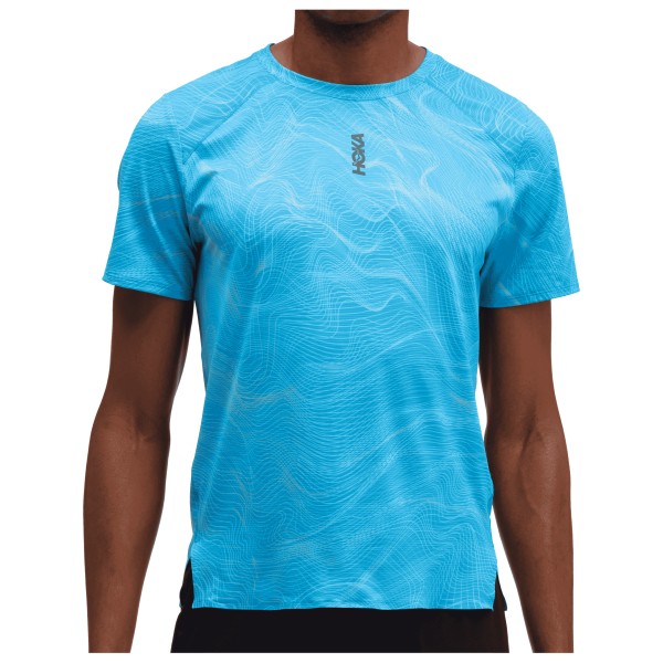 HOKA Everyrun CLF PRT Hardloopshirt Blauw