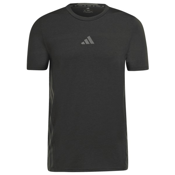 adidas – D4T Workout 3 Stripes T-Shirt – Sportshirt maat S, Zwart