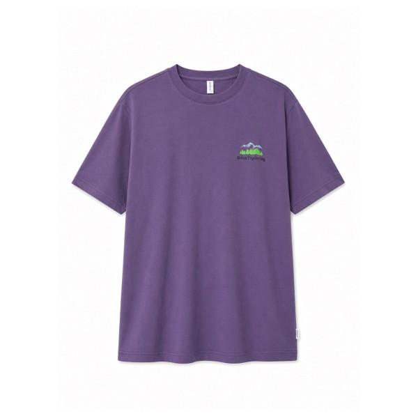 Mazine Chest Print T-Shirt T-shirt Purper