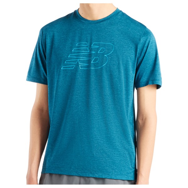 New Balance RC Essential Graphic T-Shirt V2 Hardloopshirt Blauw