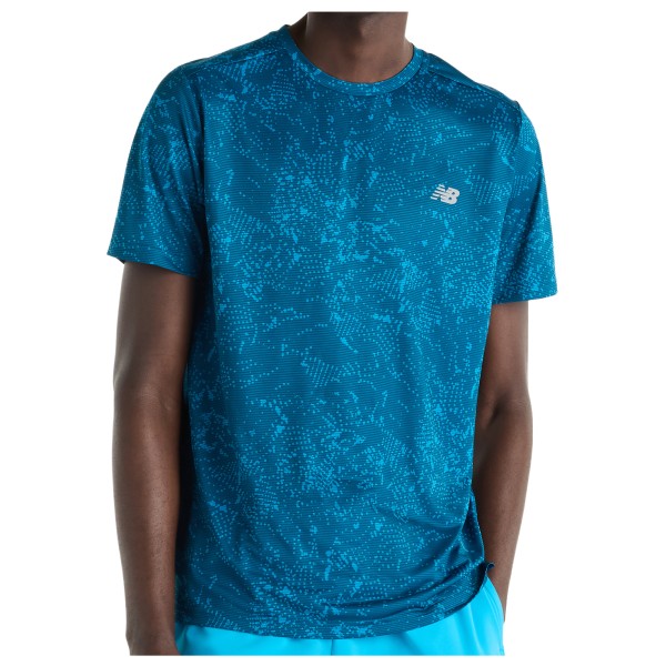 New Balance Sport Essential Printed T-Shirt Hardloopshirt Blauw