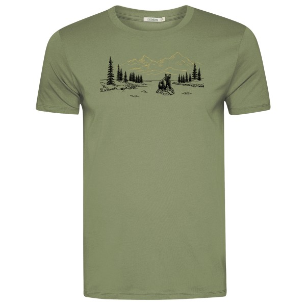 GreenBomb Bear River Guide T-shirt Olijfgroen