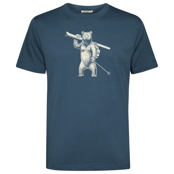 GreenBomb Ski Bear Fusion T-shirt Blauw