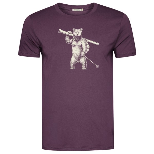 GreenBomb Ski Bear Guide T-shirt Purper