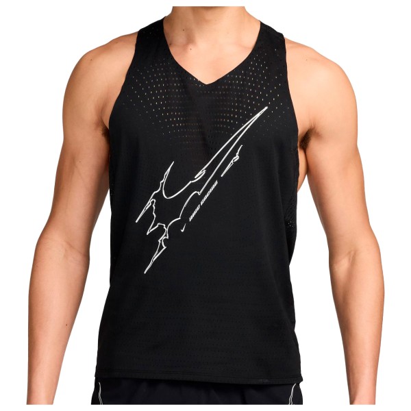 Nike Dri-Fit ADV Aeroswift GFX Singlet Hardloopshirt Zwart