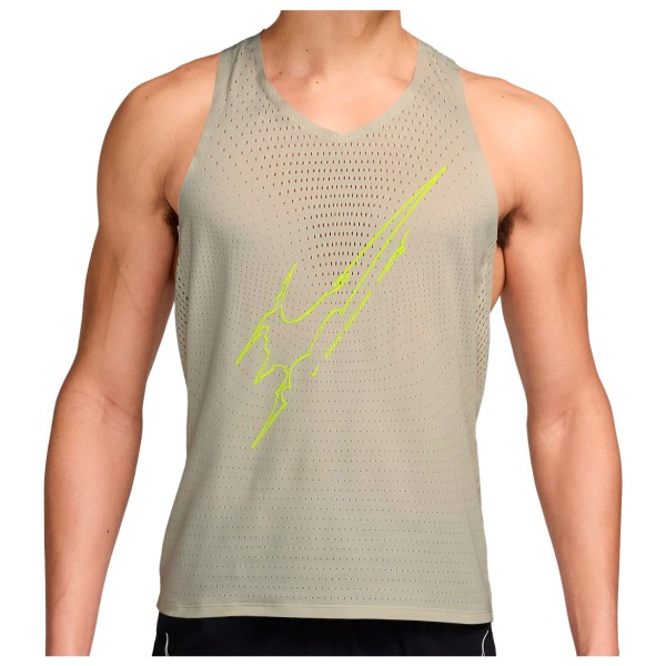 Nike Dri-Fit ADV Aeroswift GFX Singlet Hardloopshirt Beige