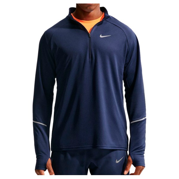 Nike Dri-Fit UV Miler Top Half Zip Hardloopshirt Blauw