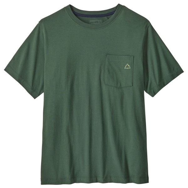 Patagonia Fitz Roy Massif Pocket Tee T-shirt Olijfgroen
