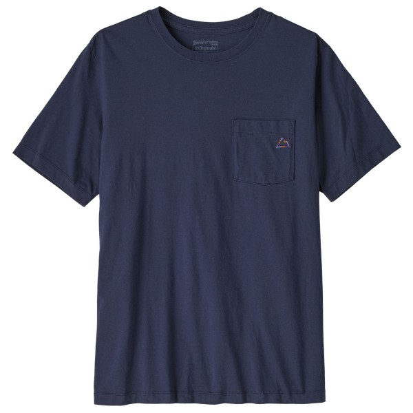 Patagonia Fitz Roy Massif Pocket Tee T-shirt Blauw