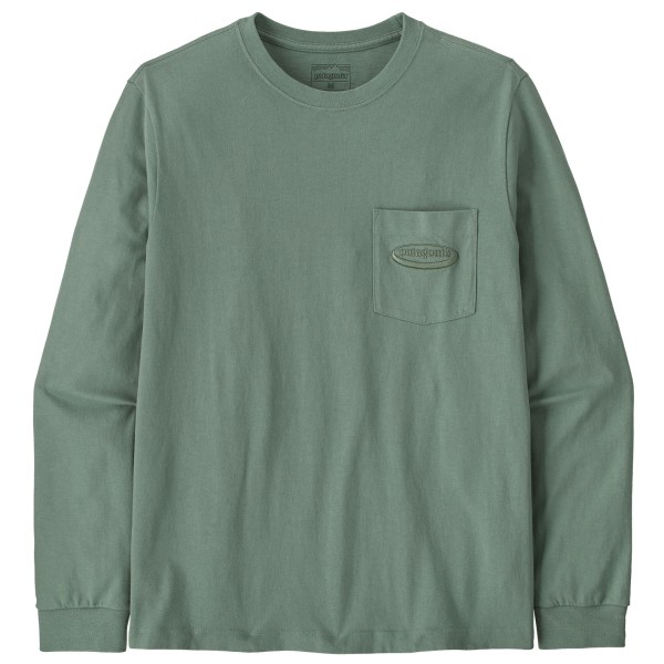 Patagonia L/S MW ’95 Oval Logo Pocket Tee Longsleeve Groen