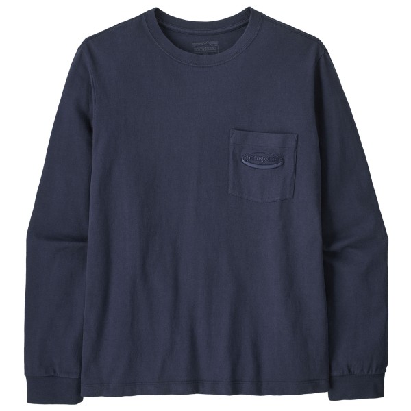 Patagonia L/S MW ’95 Oval Logo Pocket Tee Longsleeve Blauw