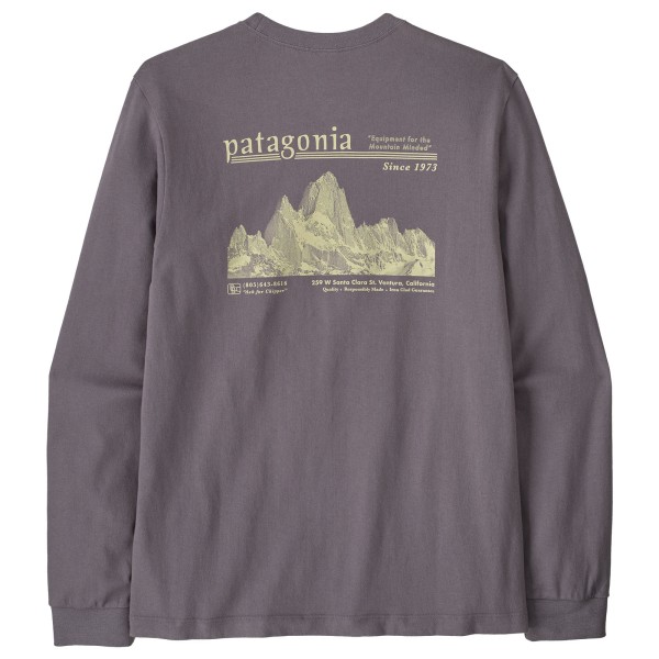 Patagonia L/S MW Hut Tripper Skyline T-Shirt Longsleeve Grijs