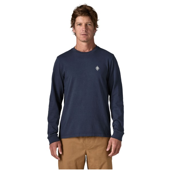 Patagonia L/S MW Hut Tripper Skyline T-Shirt Longsleeve Blauw