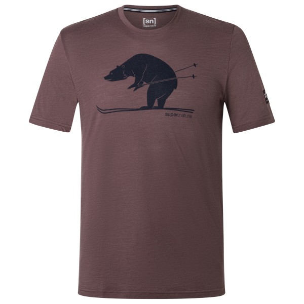 super.natural Ski Karl Tee Merinoshirt Purper