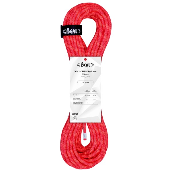 Beal – Wall Cruiser 9,6 mm – Enkeltouw maat , Rood