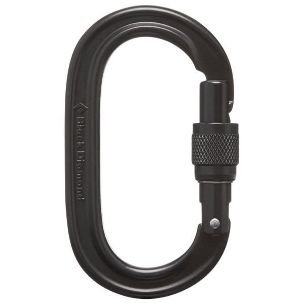 Black Diamond Oval Keylock Screwgate Carabiner Schraubkarabiner (grau)