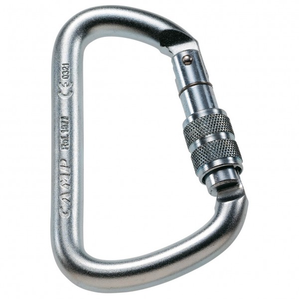 Image of C.A.M.P. - Steel D - Stahlkarabiner grau/schwarz bei Bergfreunde.ch - der Outdoor Shop