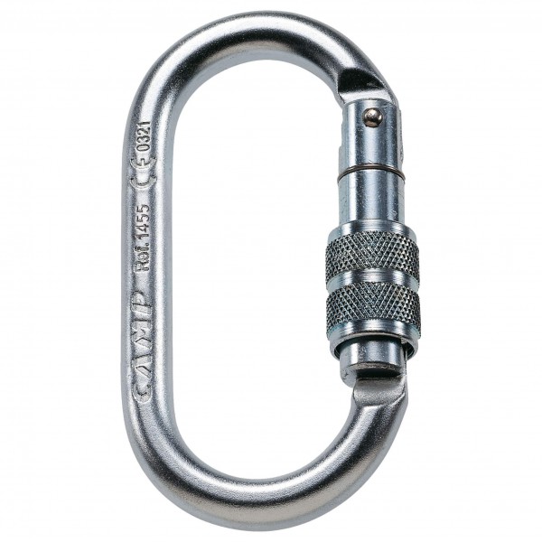 Image of C.A.M.P. - Oval Pro Lock - Stahlkarabiner grau