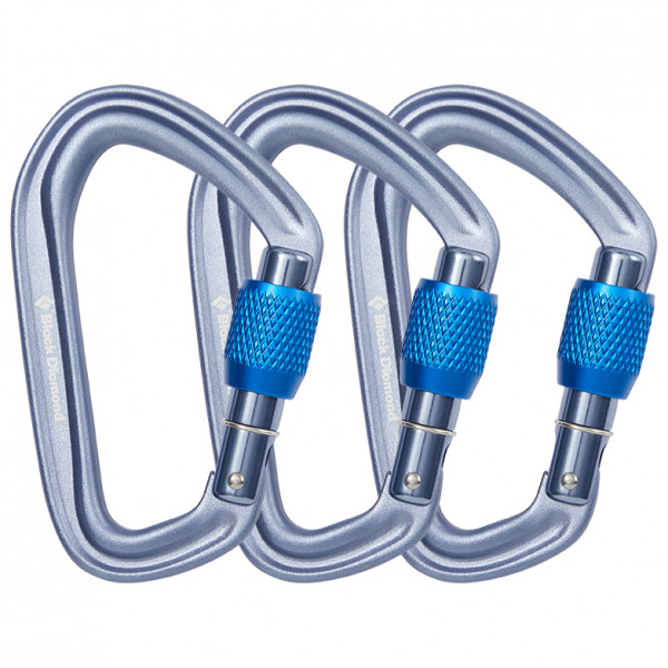 Black Diamond - Hotforge Screwgate 3 Pack - Schraubkarabiner grau;schwarz