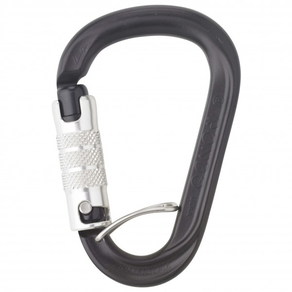 AustriAlpin HMS Rondo Alu 3-Wege Autolock Selfie HMS-Karabiner Sportklettern (grau)
