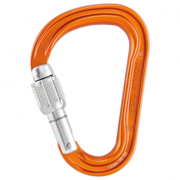 Image of Petzl - Attache - HMS-Karabiner orange;schwarz bei Bergfreunde.ch - der Outdoor Shop