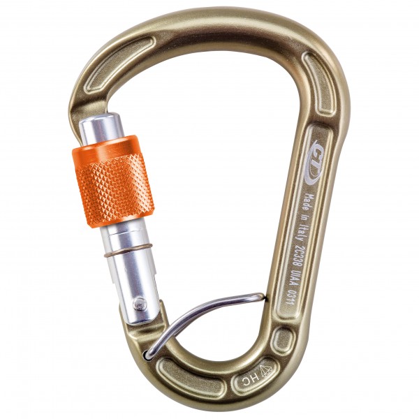 Climbing Technology - Concept Sgl HC Screw Gate + Spring - HMS-Karabiner beige