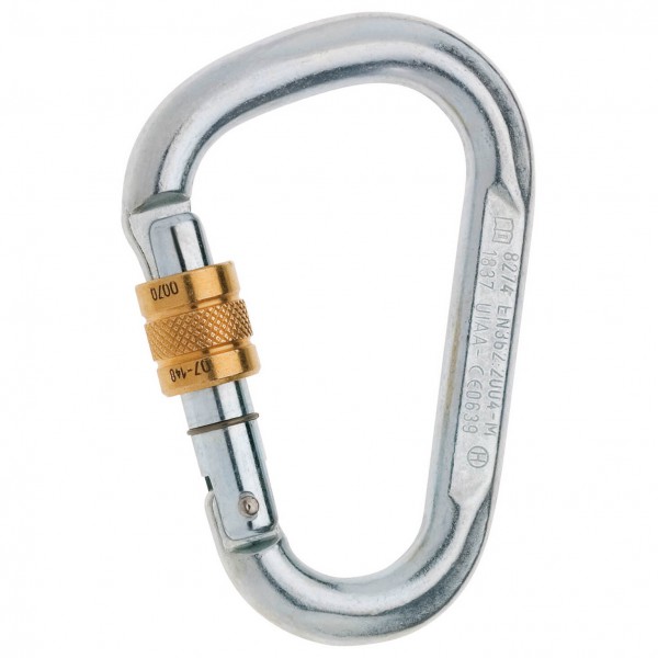 Image of Edelrid - Steel HMS Screw - Stahlkarabiner grau bei Bergfreunde.ch - der Outdoor Shop