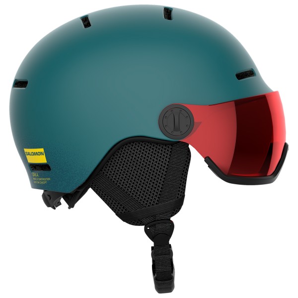Image of Salomon - Kid"s Orka Visor Cat. 2 - Skihelm Gr 49-53 cm - S;53-56 cm - M gelb;lila;schwarz;türkis'