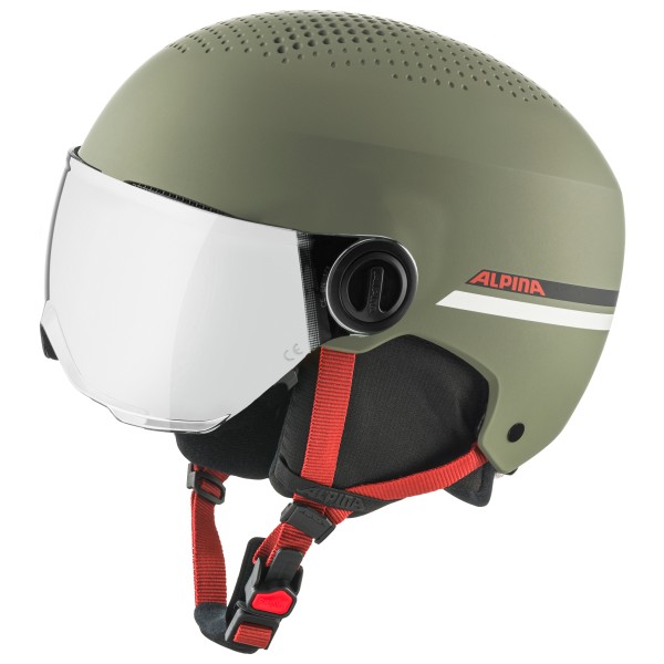 Alpina - Kid's Zupo Visor Q-Lite Mirror S2 - Skihelm Gr 48-52 cm oliv