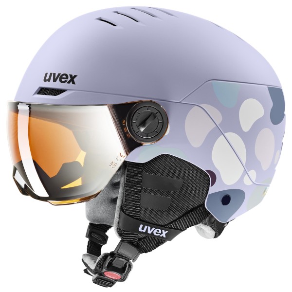 Uvex Kid’s Rocket Junior Visor Mirror S2 Skihelm cm purper Grijs