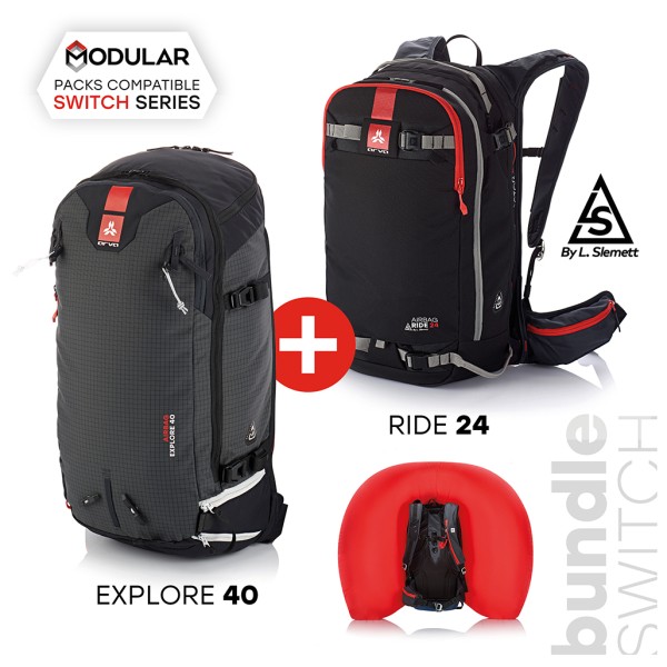 Arva Airbag Switch Extreme Bundle Ride24+Explore40 Lawinerugzak Grijs