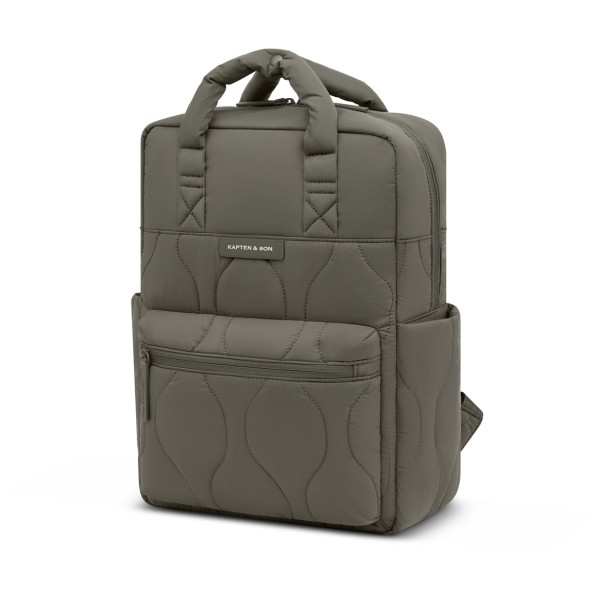 Kapten & Son Bergen Cloud Quilted 15 Dagrugzak quilted Khaki
