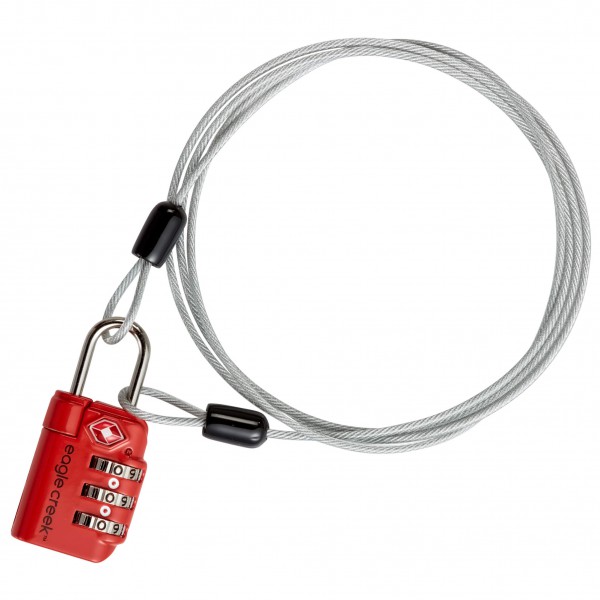 Image of Eagle Creek - 3-Dial TSA Lock & Cable - Zahlenschloss Gr 128 cm grau