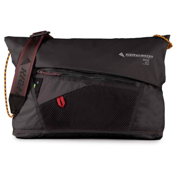 Klättermusen Grid Messenger Bag Schoudertas Zwart