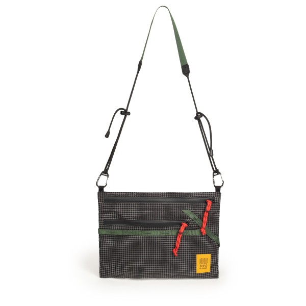 Topo Designs Mountain Accessory Shoulder Bag Schoudertas grid Zwart