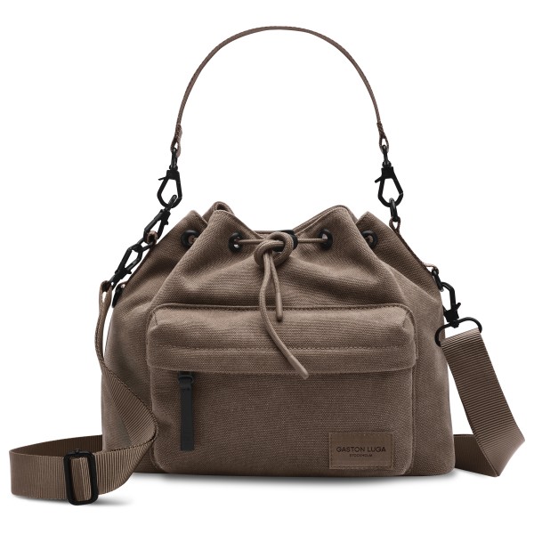 Gaston Luga Spläsh Bucket Crossbody Weave Schoudertas l Bruin