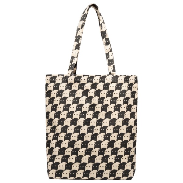 DEDICATED Tote Bag Torekov Pepita Cats Tas Beige
